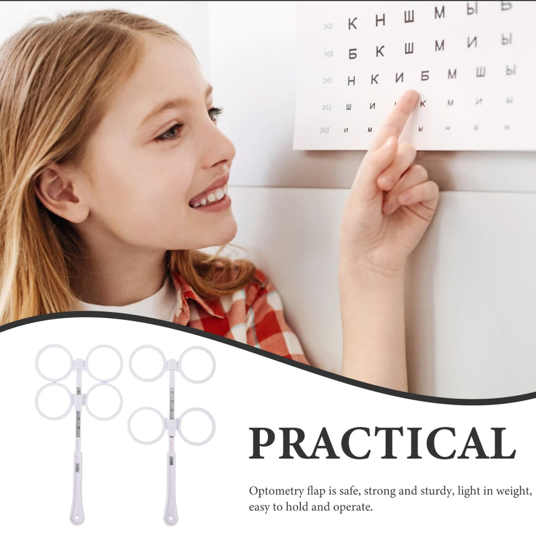iplusmile 2 Stück Brillenausrüstung Zubehör Flipper Optometrie Optischer Testflipper Optometrieausrü
