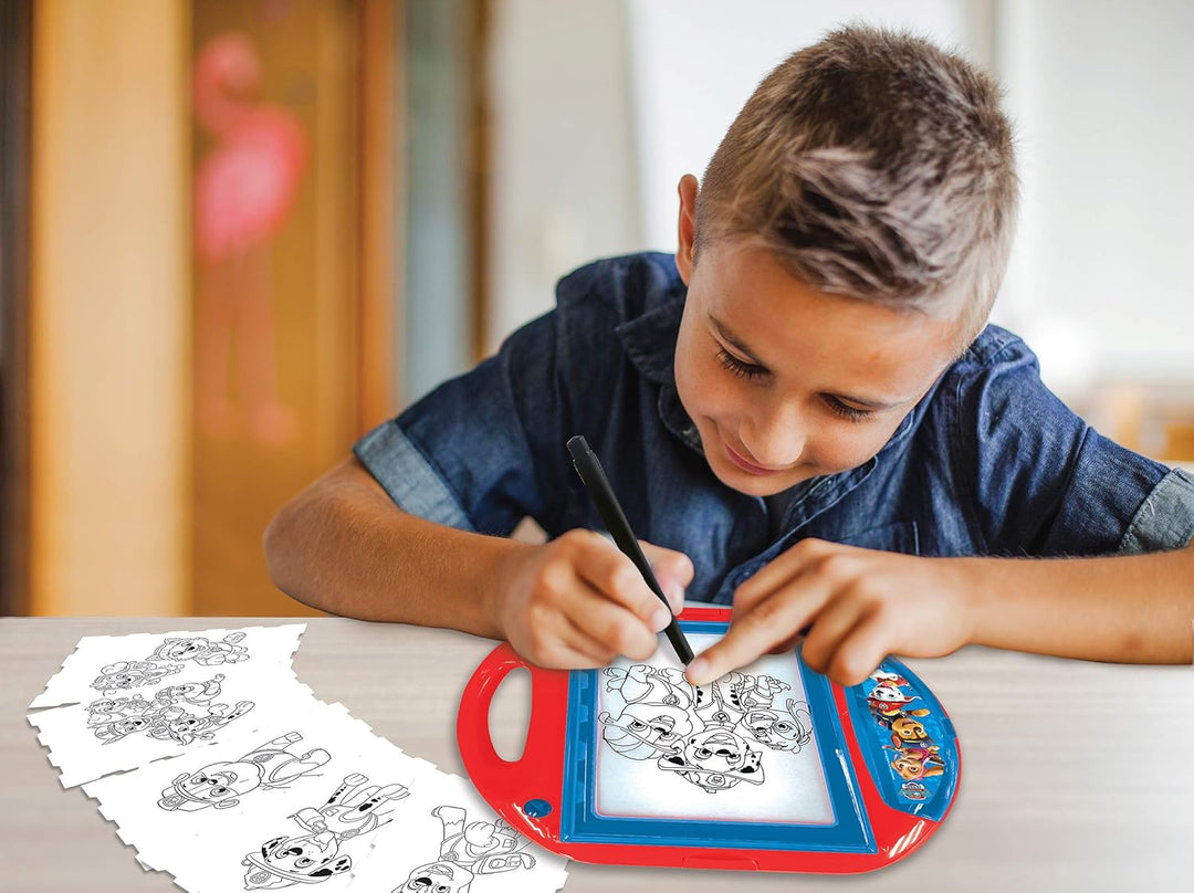 Lexibook CR310PA Paw Patrol Zeichenprojektor 4 Stempel, 10 Vorlagen, beleuchteten Fläche, 1 Stift en