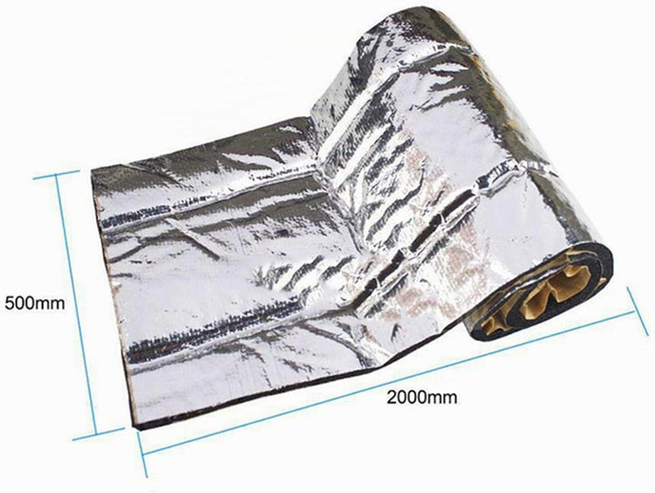 aniceday 50x200cm Wärmeschutzmatte Selbstklebend Schalldämmungsmatten Hitzeschild Thermo Isolierung