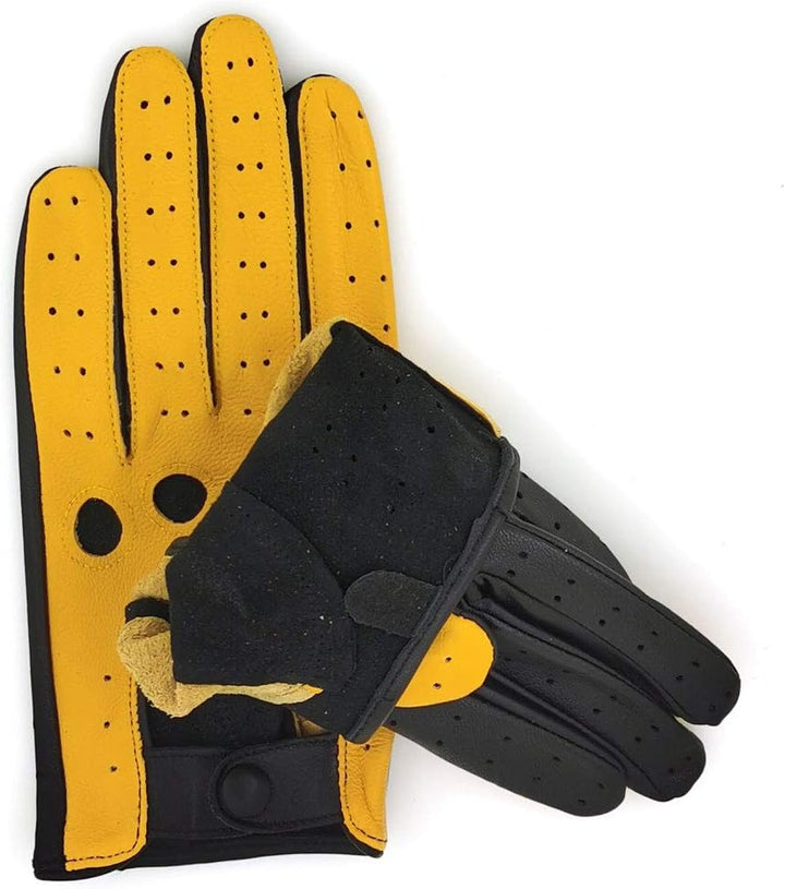 Damen Retro Weiche nd Dünne Ausgezeichnete Lammfell Leder Qualität Touchscreen Fahrhandschuhe X-Larg