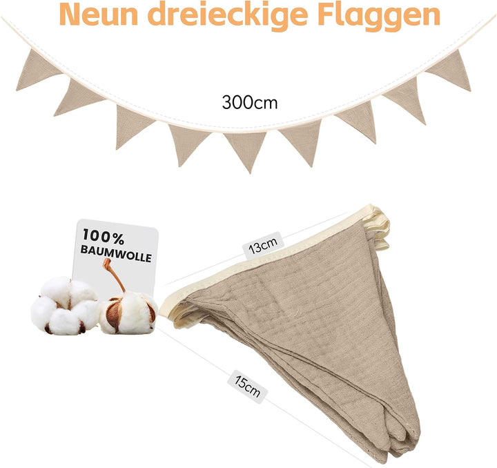 Hook Hausbett Himmel Deko Set, Betthimmel Hausbett aus Musselin - 1 Betthimmel &amp; 1 Wimpelkette, für