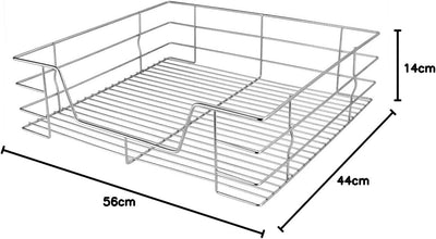 3x Casaria Teleskopschublade 60cm Schrankbreite Küchenschublade Korbauszug Schrankauszug Schlafzimme