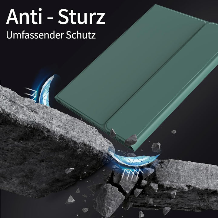 Tastatur Hülle für iPad A16 11. Generation 2025/ iPad 10. Generation 2022 (11/10,9 Zoll) mit Stiftha