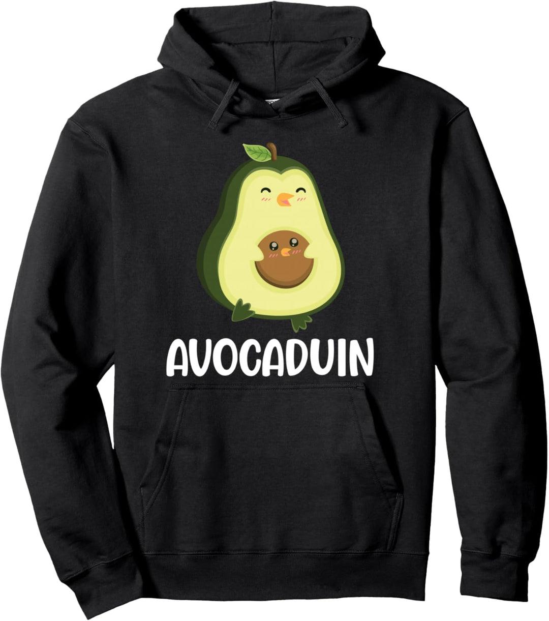 Avocaduin Pinguin Vegan Avocado Pullover Hoodie