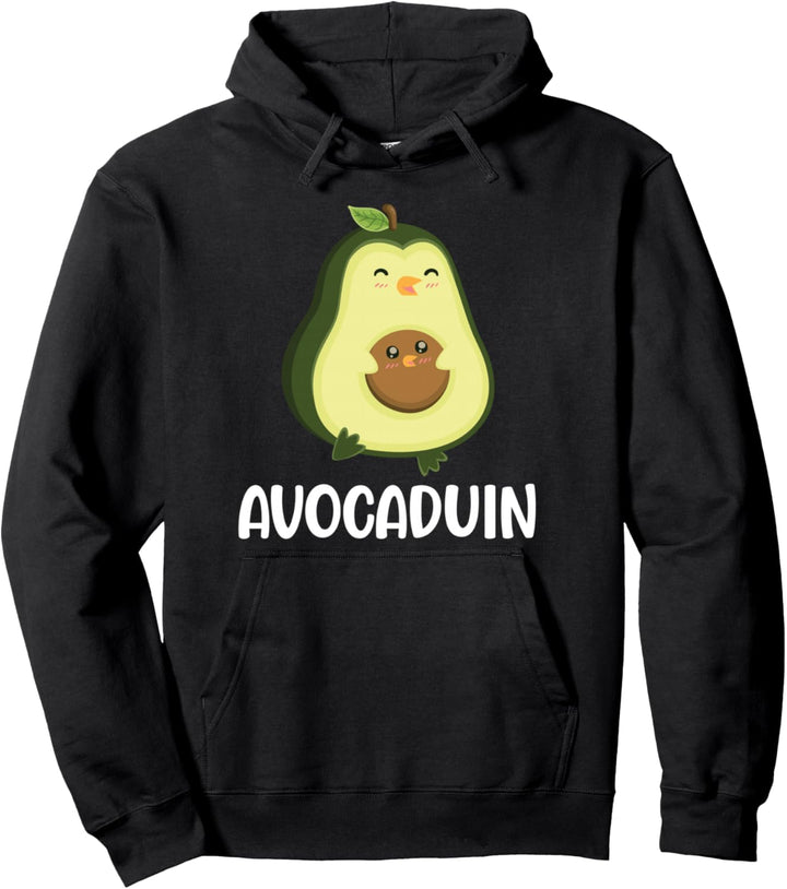 Avocaduin Pinguin Vegan Avocado Pullover Hoodie