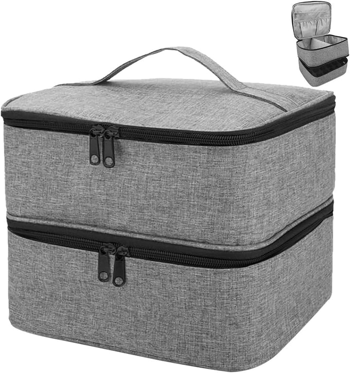 Nagellack Aufbewahrung Tasche Doppelschicht Nagellack Tasche Wasserdicht Nagellack Organizer Grau Ny