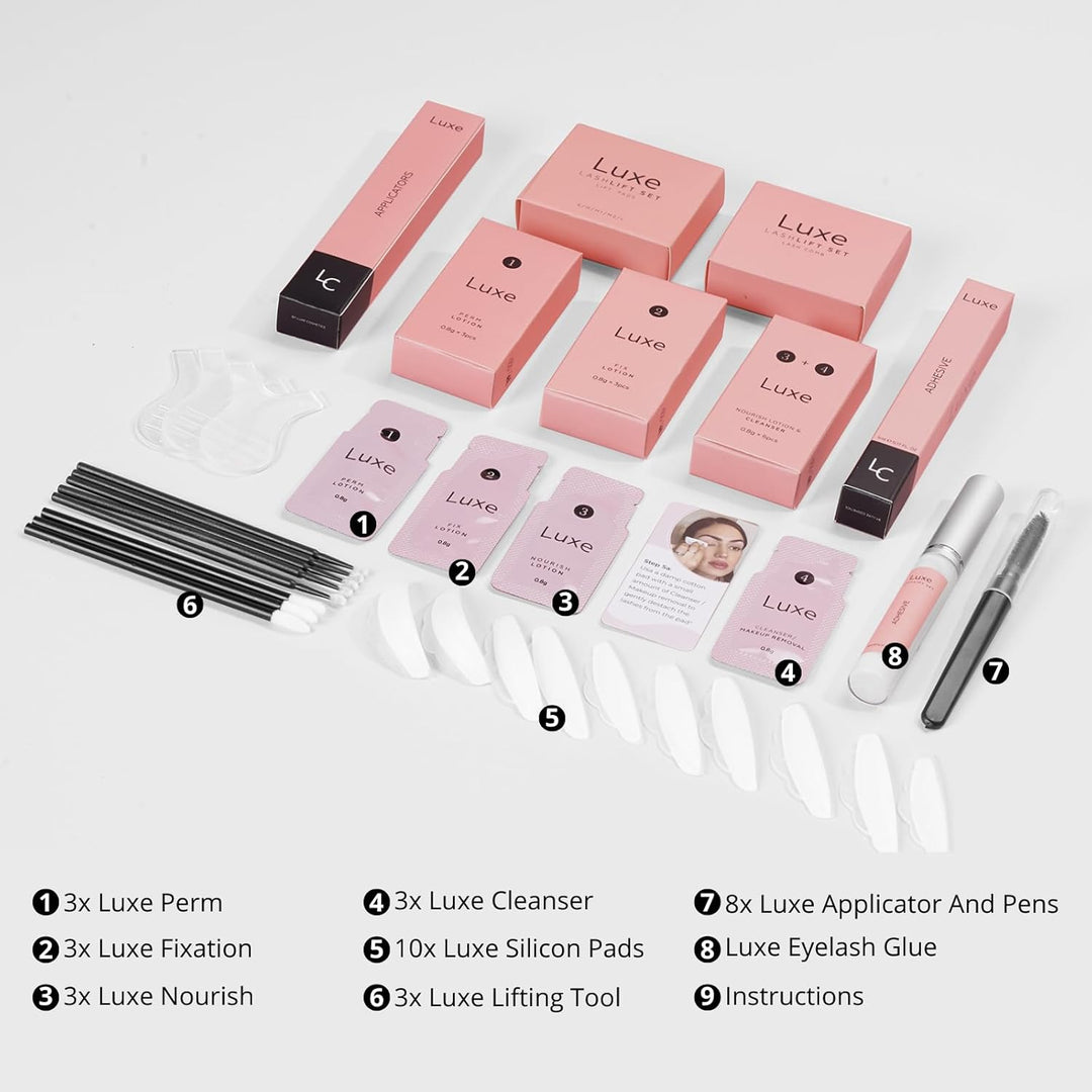 Lashlift Set – Komplettset für das Wimpernlifting – Einfache Anwendung und langanhaltendes Finish –