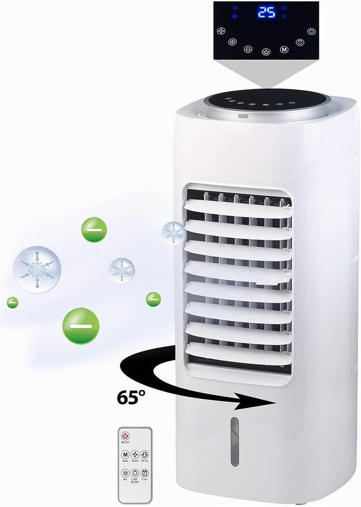 Sichler Haushaltsgeräte Ventilator mit Wasser: 3in1-Luftkühler, Luftbefeuchter, Ionisator, Touch, 6