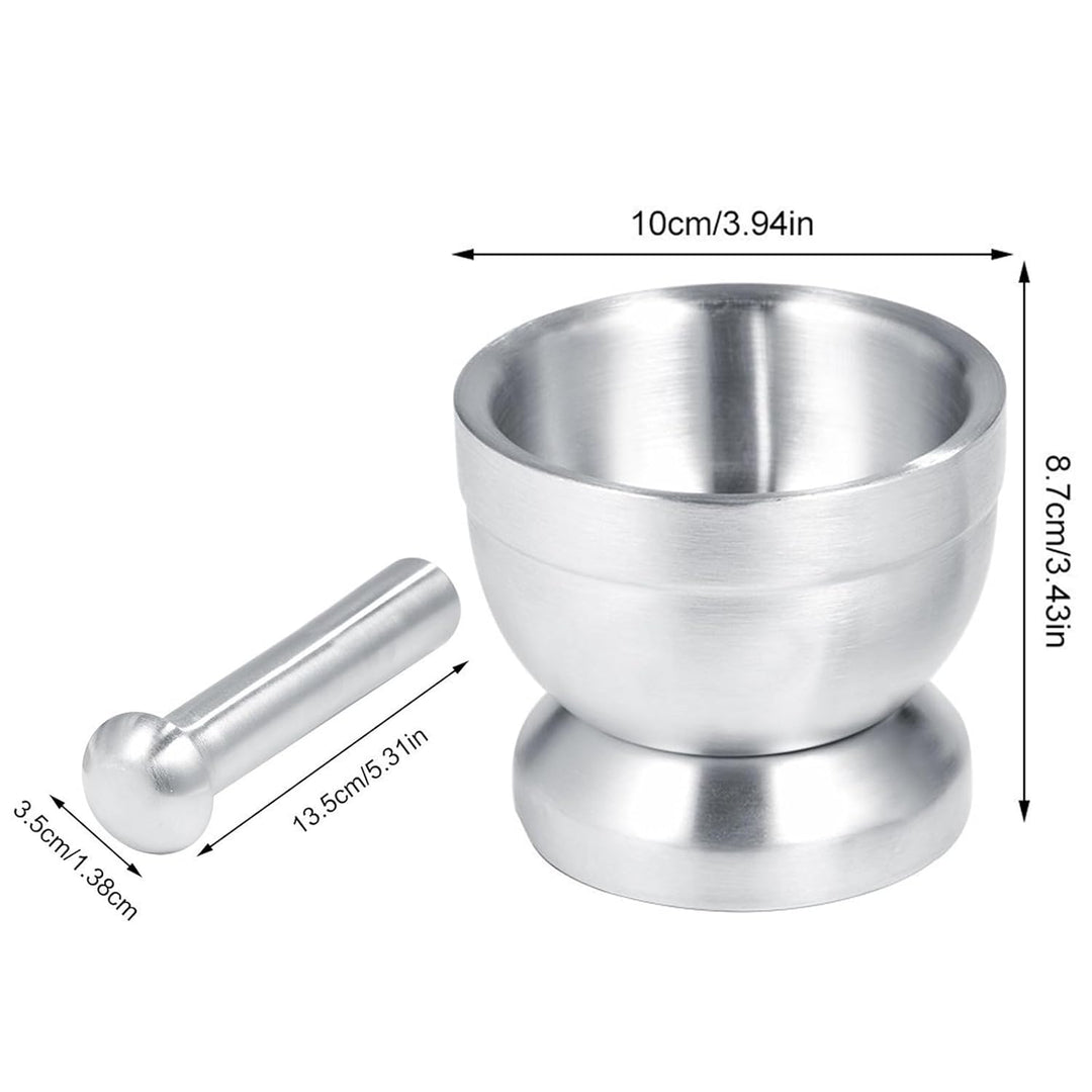 Mörser und Stössel Sets, Lebensmittelecht Pestle and Mortar Stainless Steel Mit Kunststoffabdeckung,