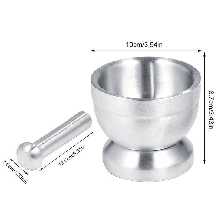 Mörser und Stössel Sets, Lebensmittelecht Pestle and Mortar Stainless Steel Mit Kunststoffabdeckung,