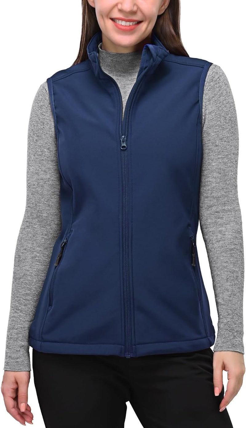 33,000ft Weste Damen Outdoor Leichte Softshell-Weste Ärmellose Jacke Winddichte Fleece Damenweste fü