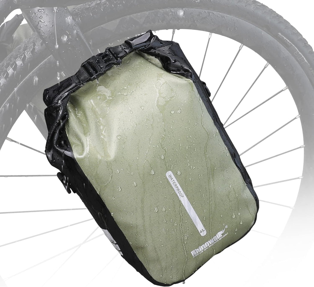 Rhinowalk Fahrrad Gepäckträgertasche Wasserdicht 4/6L Vorne Fahrradtasche für Gepäckträger mit Schul