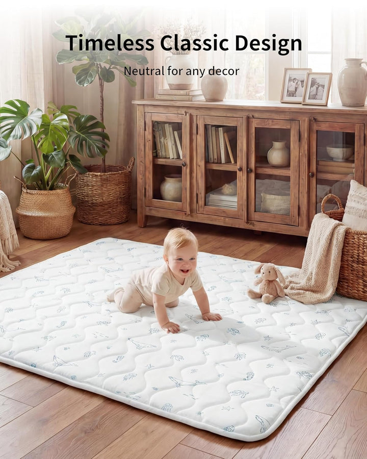 Fortella Krabbelmatte Baby Faltbar 120x120cm, Verdickte Rutschfeste Krabbeldecke für Baby Schaumstof