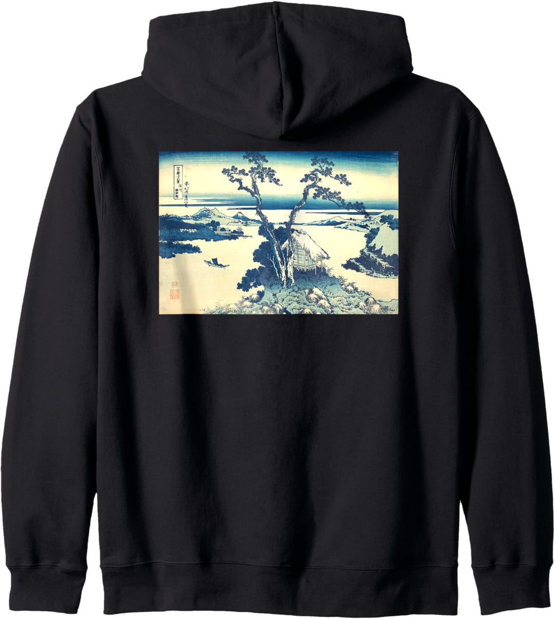 Hokusai "Lake Suwa" Famous Vintage Japanese Fine Art Stylish Kapuzenjacke