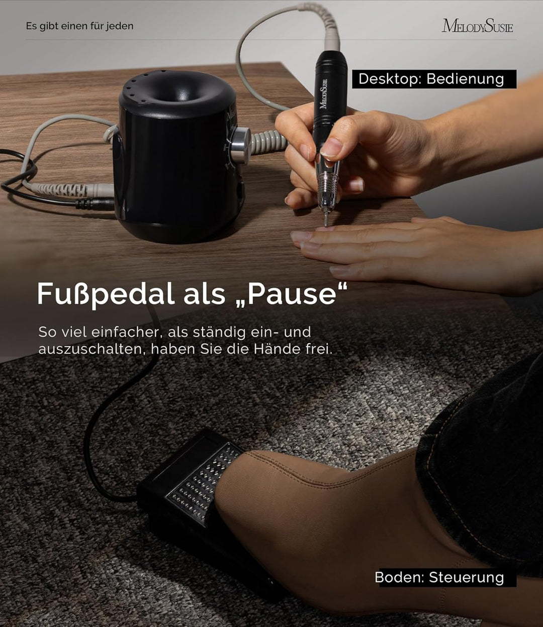 MelodySusie Elektrische Nagelfräser 30000 U/Min Professionelle Elektrische Nagelfeile Maniküre Pedik