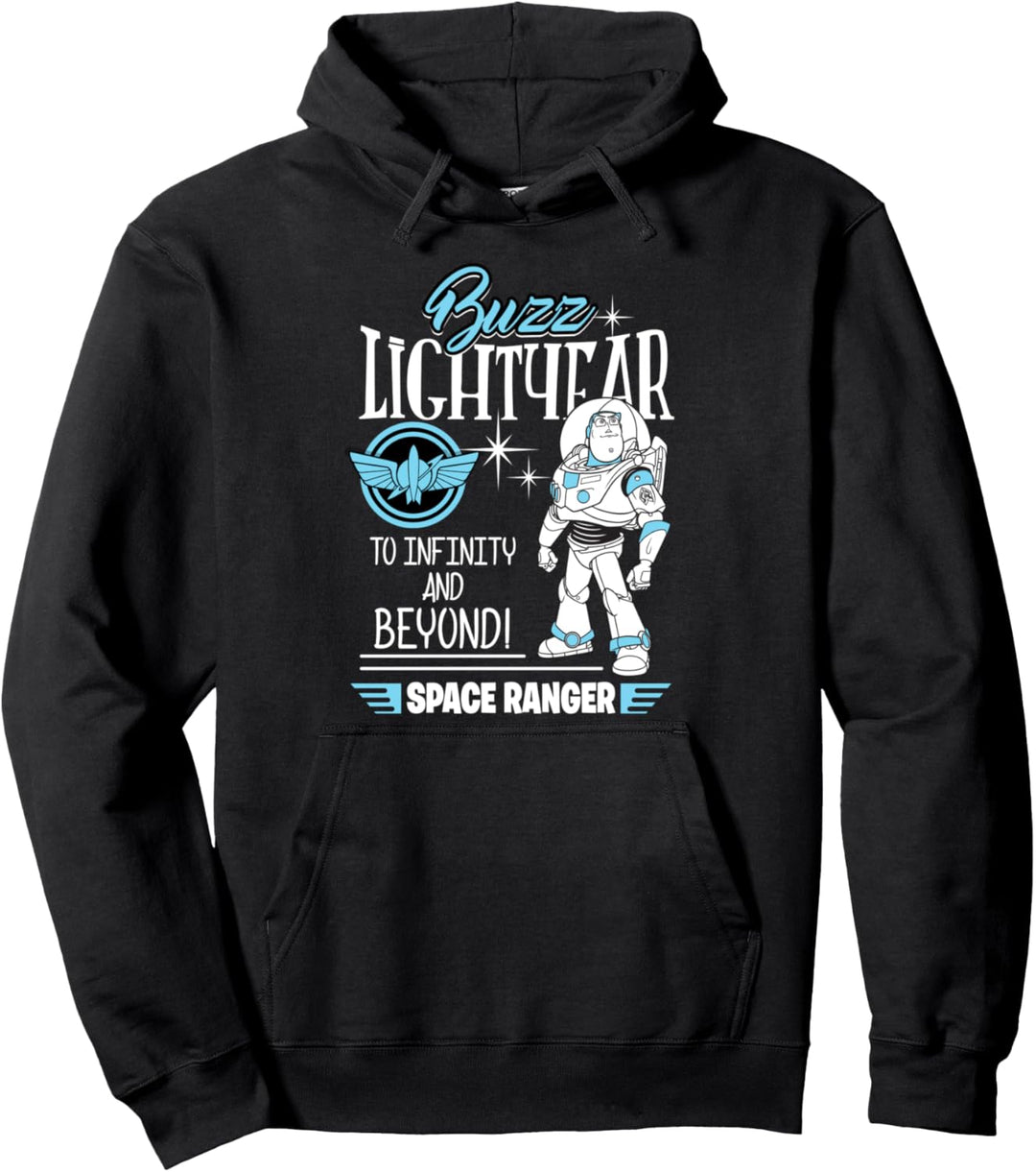 Disney Pixar Toy Story Buzz Lightyear To Infinity Text Pullover Hoodie