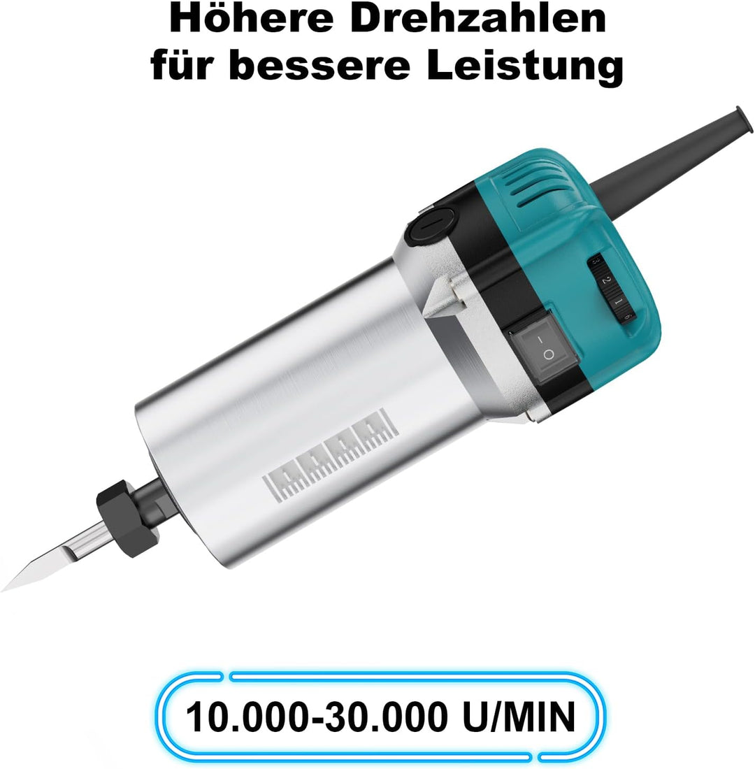 Twotrees 800W CNC Frässpindel, 30.000 Max. U/min mit Level 6 Geschwindigkeitsregelung, 65mm Handfräs