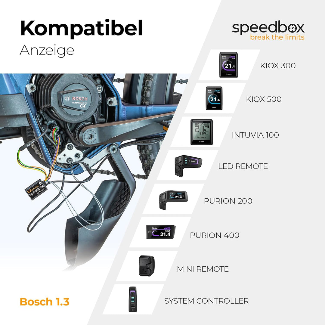 SpeedBox 1.3 B.Tuning mit Bluetooth, kompatibel mit Bosch Smart System (Performance Line CX 4. Gen)