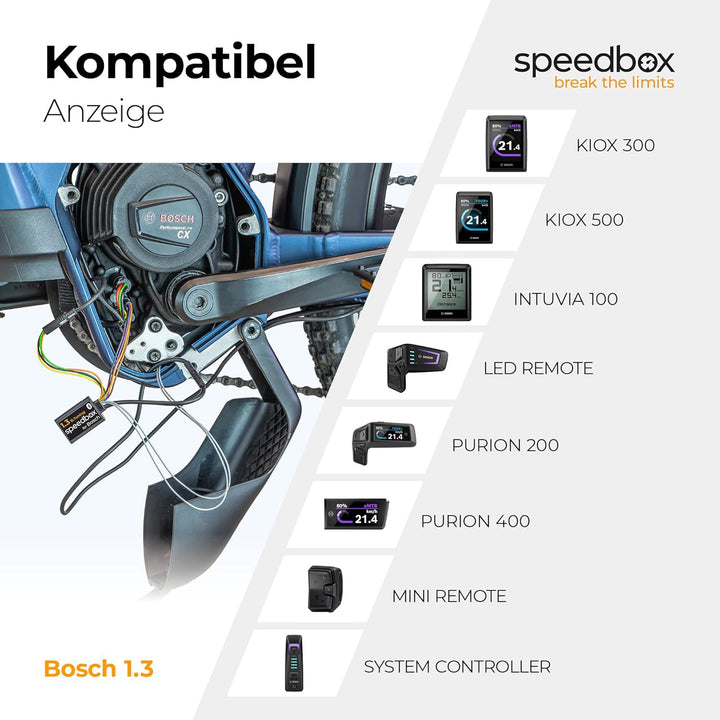 SpeedBox 1.3 B.Tuning mit Bluetooth, kompatibel mit Bosch Smart System (Performance Line CX 4. Gen)