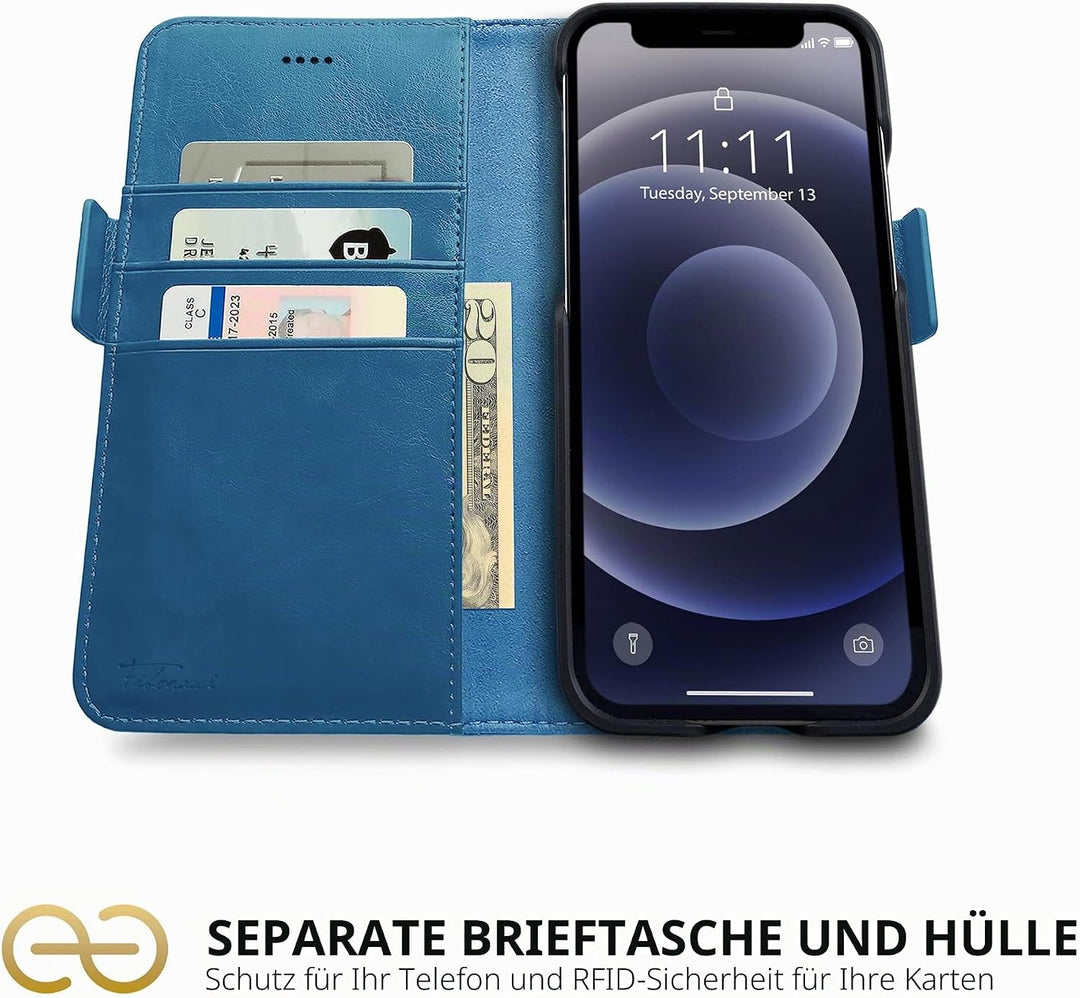 Dreem Fibonacci 2in1 Handyhülle Flipcase für iPhone 12 &amp; 12 Pro | Magnetisches iPhone Case | TPU Etu
