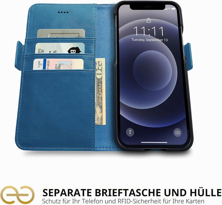 Dreem Fibonacci 2in1 Handyhülle Flipcase für iPhone 12 &amp; 12 Pro | Magnetisches iPhone Case | TPU Etu