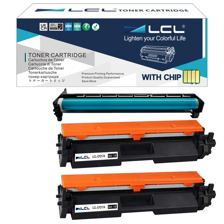LCL Kompatibel Toner 17A CF217A 19A CF219A (3Pack 2Toner+1Drum) Kompatibel für HP Laserjet Pro M102