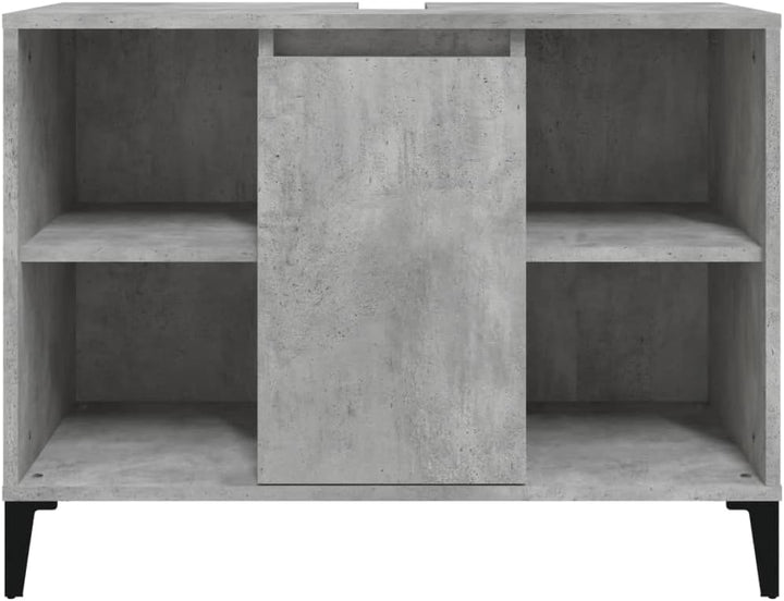 vidaXL Waschbeckenunterschrank, Badschrank mit 5 Fächern, Waschtisch Unterschrank mit Metallfüssen T