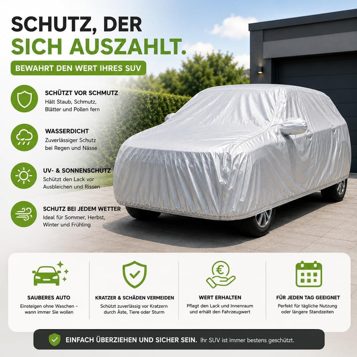 Autogadget® XXL SUV Auto Abdeckplane - Autoabdeckung &amp; universale Autoschutzhülle - Abdeckung - Car