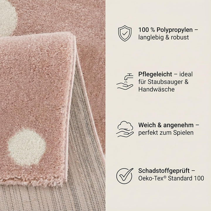 Jimri Teppich Kinderzimmer - Teppiche für Kinderzimmer, Kinderteppich, Kinderteppich Mädchen, Bär, P