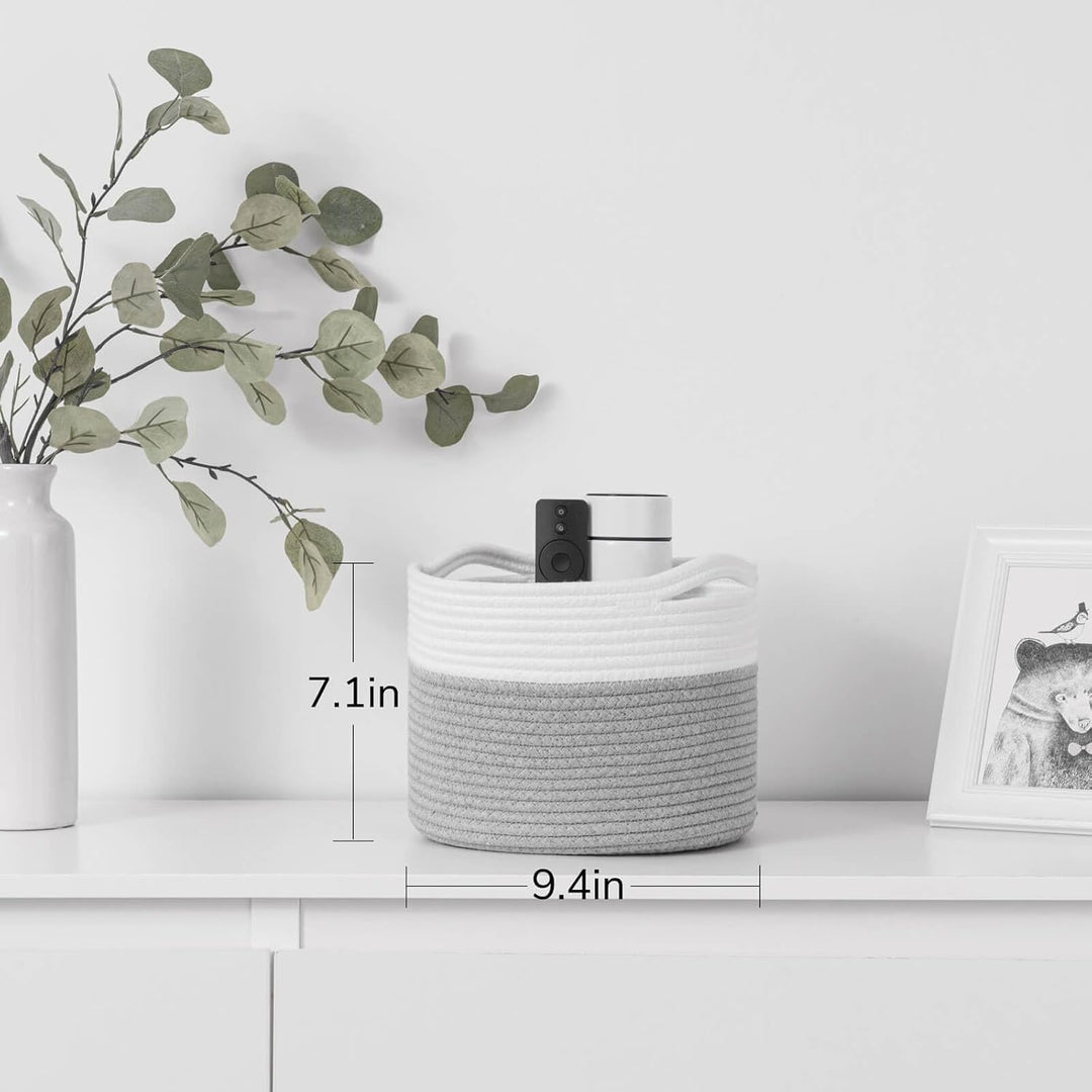 TIMEYARD Aufbewahrungskorb Kinder, Wäschekorb Kinderzimmer Klein, Baumwollkorb, Spielzeugkorb, Gesch