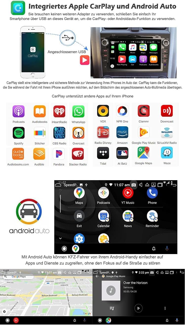 ERISIN 8-Kern 4GB RAM+64GB ROM Android 10 Doppel Din Autoradio Bluetooth GPS für Honda CR-V Navigati