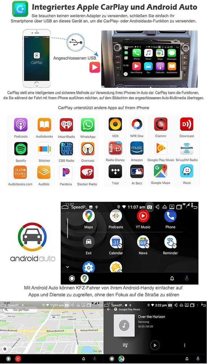 ERISIN 8-Kern 4GB RAM+64GB ROM Android 10 Doppel Din Autoradio Bluetooth GPS für Honda CR-V Navigati