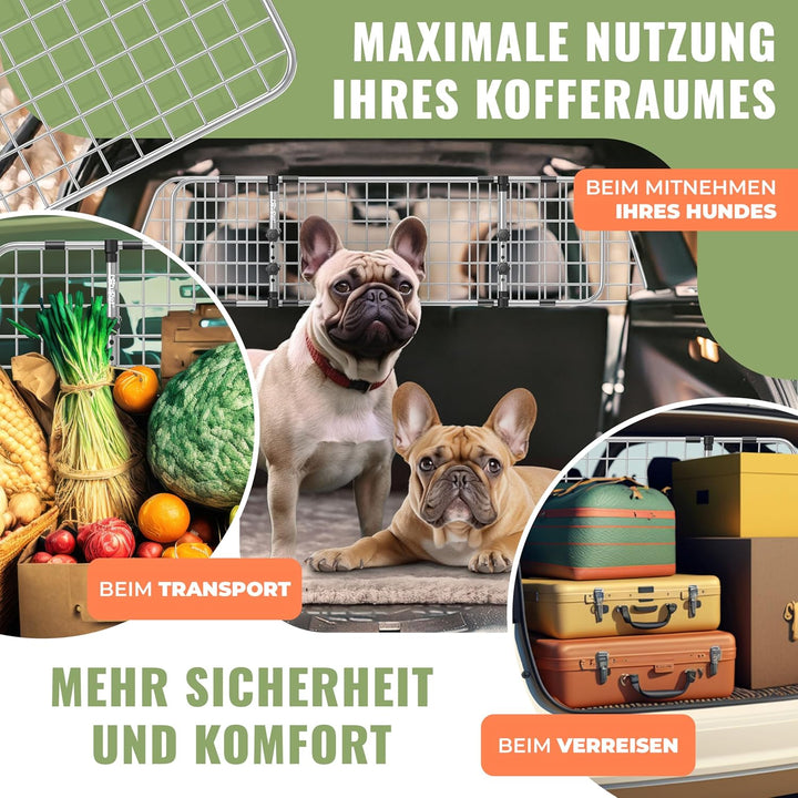 Lovpet® Hundegitter Auto, Autoschutzgitter Trenngitter Universal, verstellbare Breite, Kopfstütze Ko
