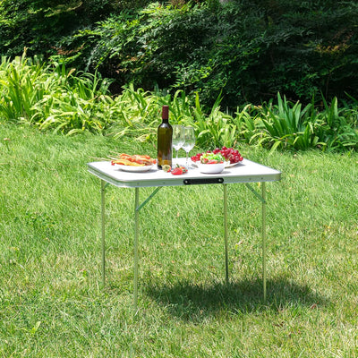 WOLTU CPT8128gr Campingtisch Klapptisch 80 x 60 x 70 cm Klappbar Gartentisch aus Alu und MDF für Pic