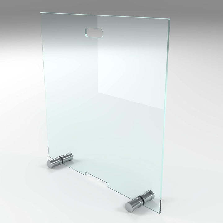 BIJON Kaminschutzgitter aus Spezial-Sicherheitsglas, Hitzeschutz Funkenschuztgitter, Ofenschutzgitte