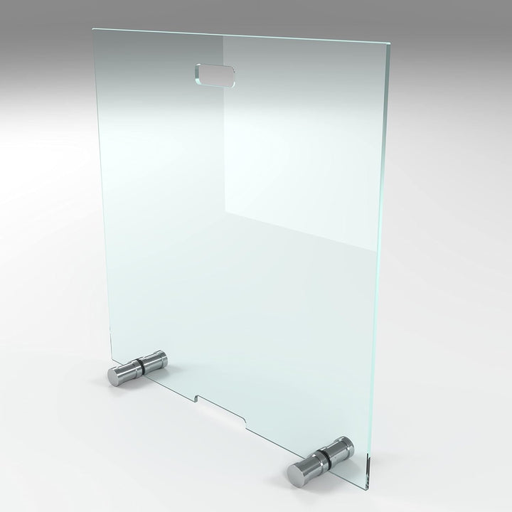 BIJON Kaminschutzgitter aus Spezial-Sicherheitsglas, Hitzeschutz Funkenschuztgitter, Ofenschutzgitte
