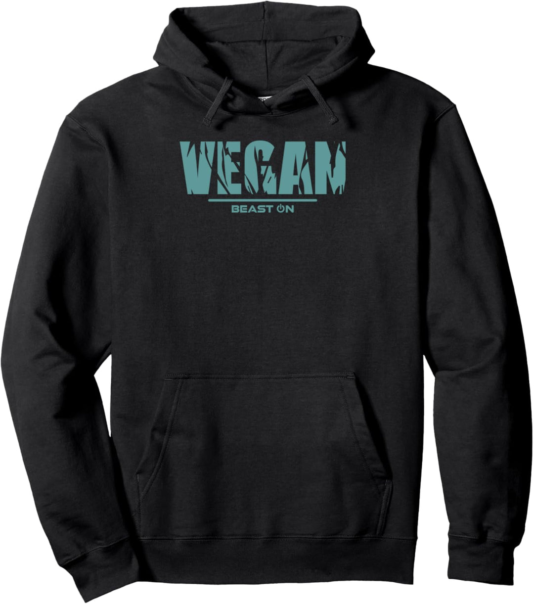Vegan in blau Training Workout Fitness Motivation Gym Vegan Pullover Hoodie