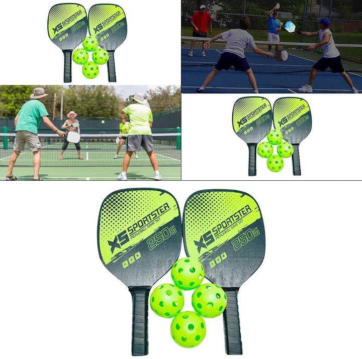 zalati Pickleball-Paddel, 2 Schläger, 4 Stück, Pickle-Ball mit Tragetasche, für Indoor- und Outdoor-