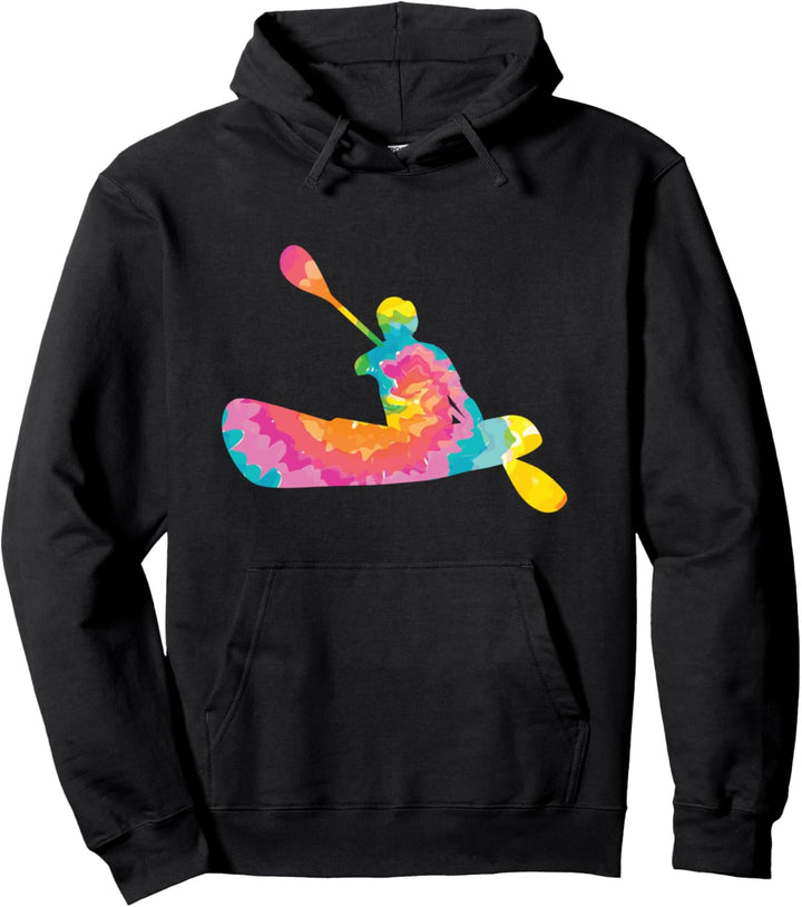 Trippy Rainbow Hippie - Batik-Kajaking Pullover Hoodie