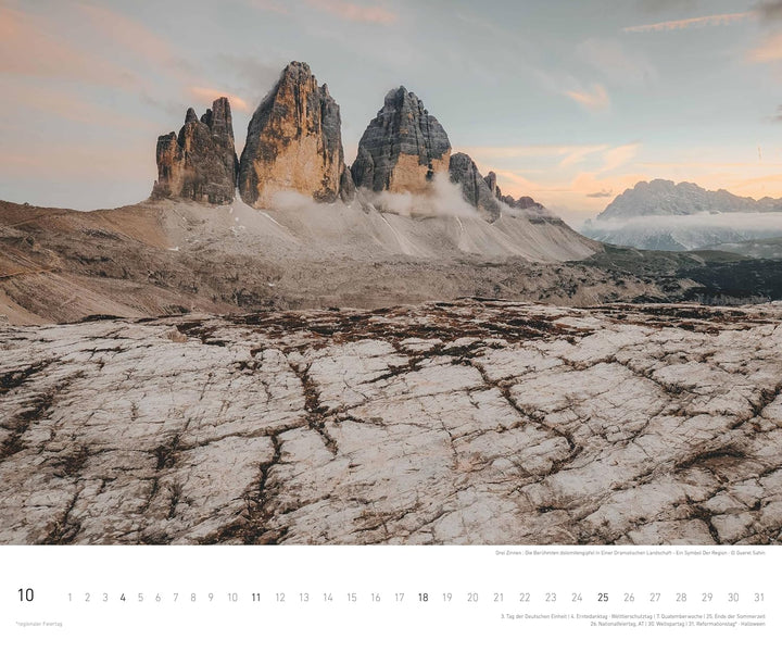 teNeues - Escape – Die Dolomiten entdecken 2026 | Grossformatiger Wandkalender 60x50 cm mit Fotograf