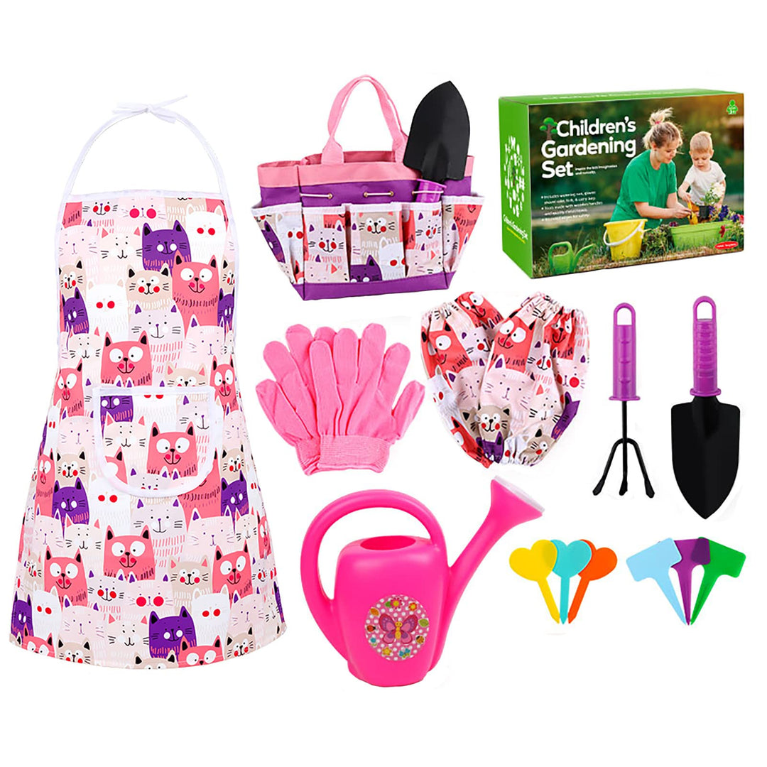 Stronrive Spielzeug Gartenarbeit Set Für Kinder, 16 Gartengeräte Für Kinder, Kinder Gärtner Tool Set