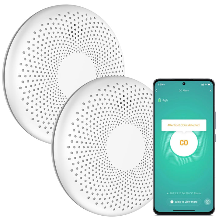 Aroha Smart Connect Rauchmelder & Kohlenmonoxid Melder WLAN - 10 Jahre Batterie - Kombination CO Mel