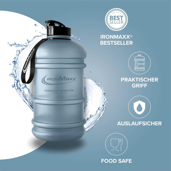 IronMaxx Water Gallon - Frosted Kyanite Blue 2200ml | BPA & DEHP frei | auslaufsichere Trinkflasche