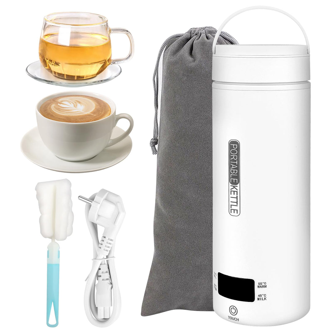 Mini Wasserkocher,500ML Reise Wasserkocher,Reisewasserkocher Klein, Tragbarer Elektrischer Wasserkoc