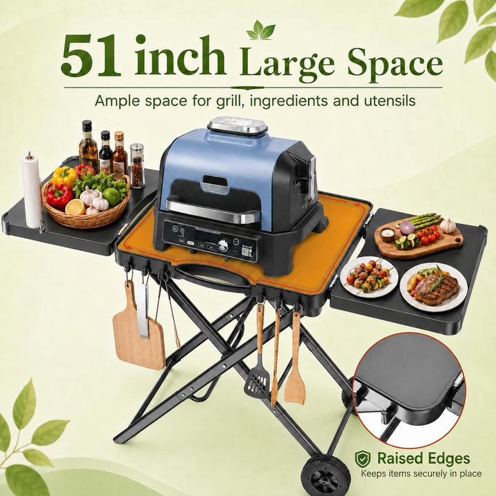 Grillständer für Ninja Woodfire OG701 OG850 OG951, Pizza Ofen Ständer für Onni 12, Grillwagen für Bl