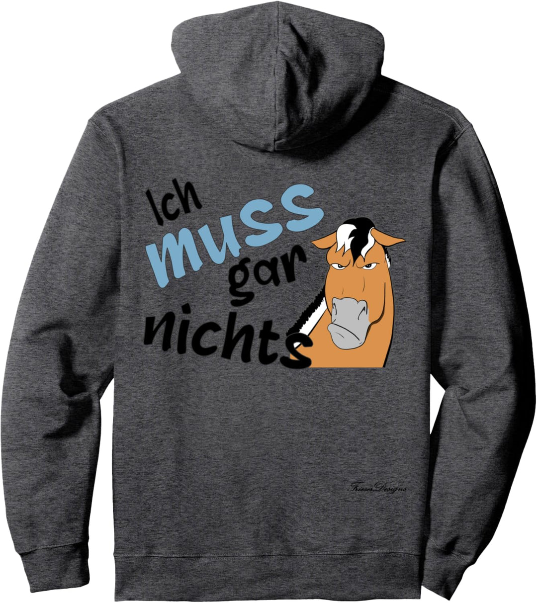 Ich muss gar nichts Lustiges Norwegisches Pferd böses Fjord Pullover Hoodie