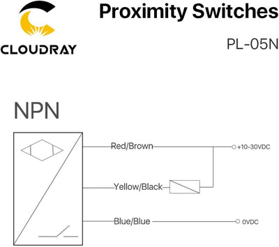 Cloudray 10PCS Proximity Sensor Limit switch Näherungsschalter Endschalter Näherungssensor für CO2-L