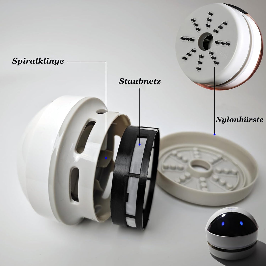 Tischstaubsauger,Tragbar Kabellos Mini Staubsauger USB Wiederaufladbar 360° Drehbar Mini Handstaubsa