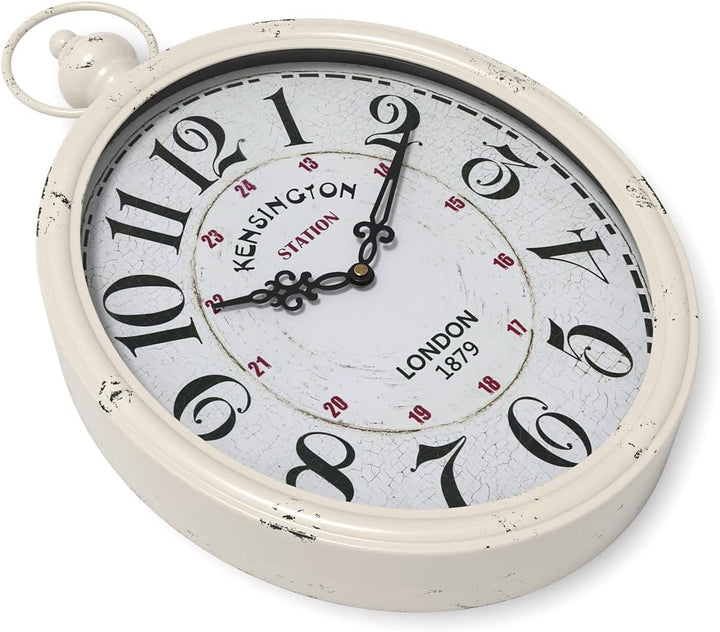Menterry Rechteck Retro-Wanduhr, altmodisches antikes Design, rustikaler Vintage-Stil, batteriebetri