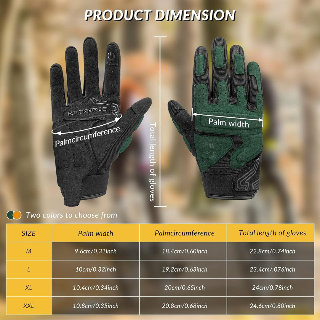 ROCKBROS Motorradhandschuhe Herren Motorrad Handschuhe Winddichte Touchscreen Radsporthandschuhe Atm
